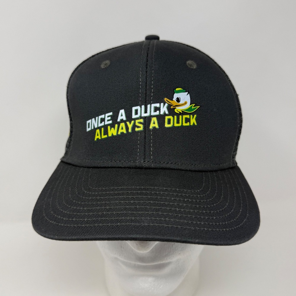 Nike Oregon Ducks Once a Duck Always a Duck Black Trucker Snapback Hat RC1003